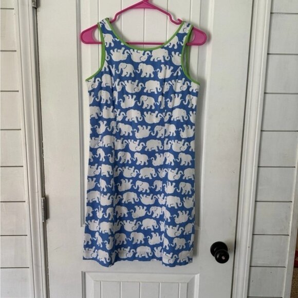 Lilly Pulitzer Women's Sleeveless Bay Blue Tusk Sun Shift Dress 0 NWT - Picture 1 of 4